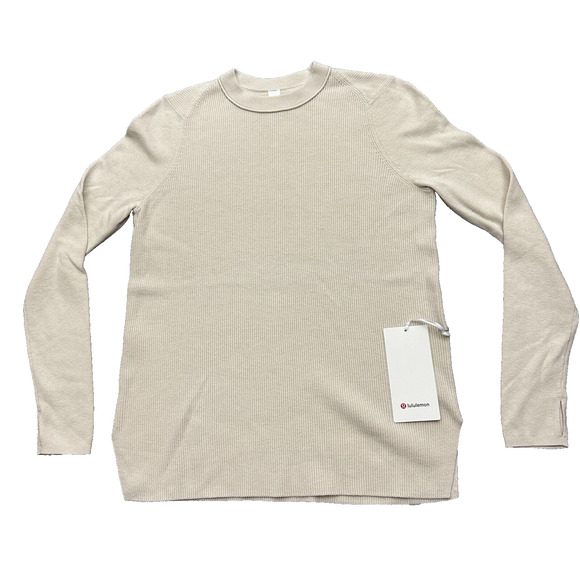 Lululemon Take It All In Cotton-Blend Crewneck Sweater WHTO White Opal Size XL